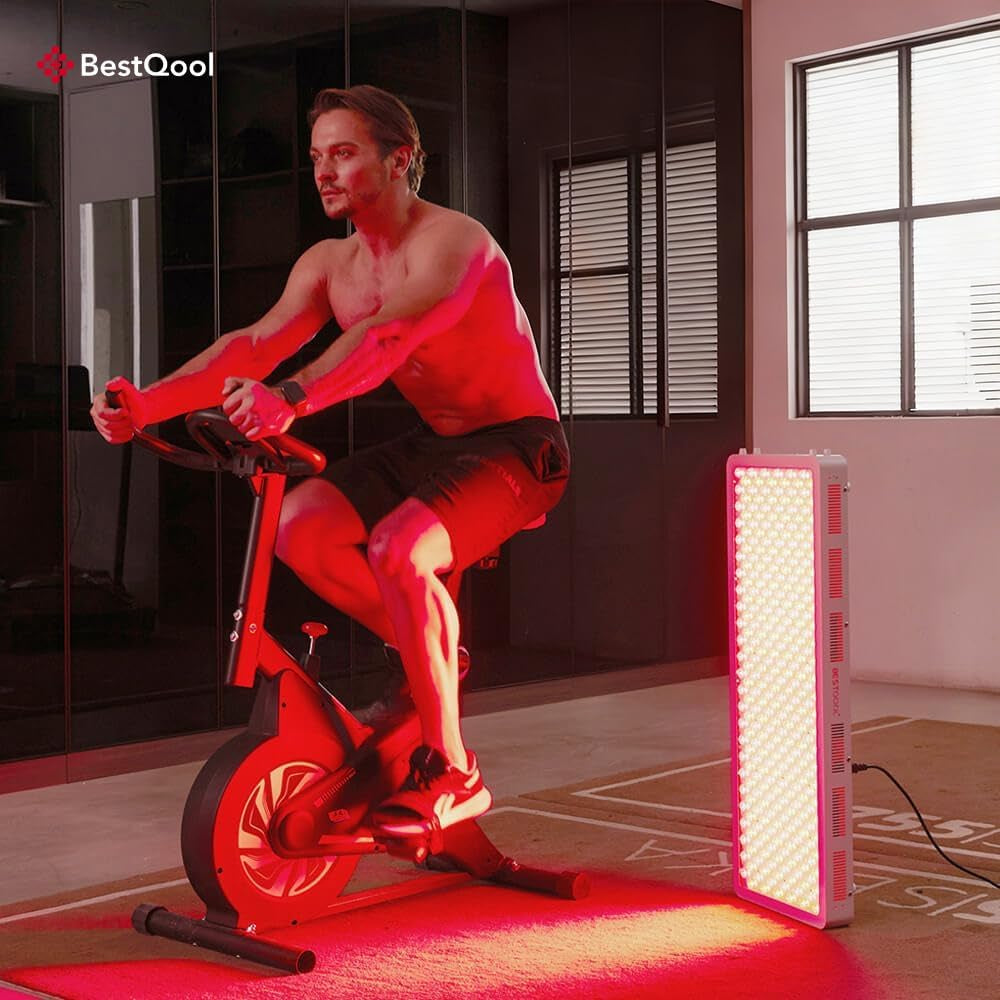 Red Light Therapy Panel for Body, Face. 4 Wavelengths Elite Grade Full Body near Infrared Therapy Device Dual Chip 200 Leds, High Power Red Light Lamp at Home.
