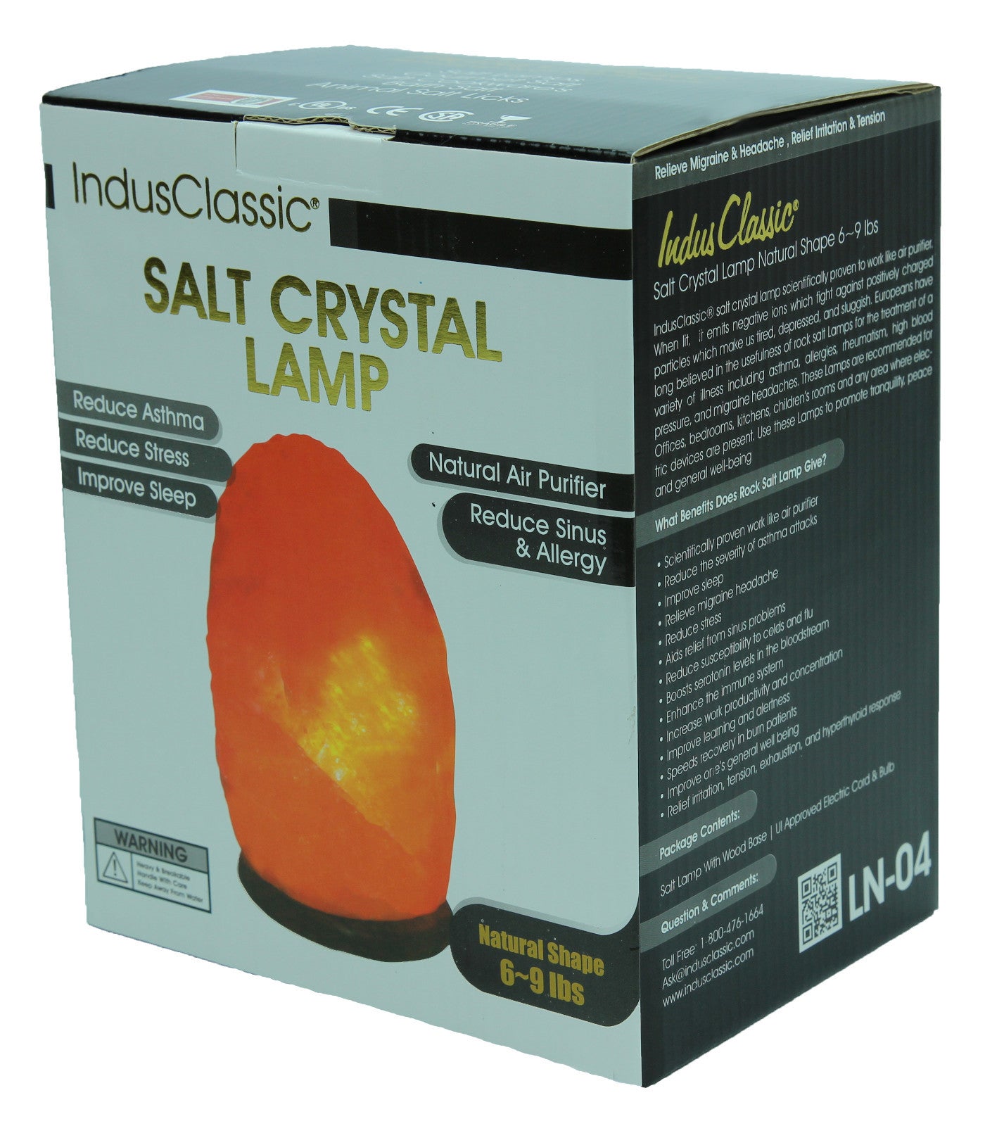 Indusclassic Small & Giants Natural Himalayan Crystal Rock Salt Lamp Air Purier