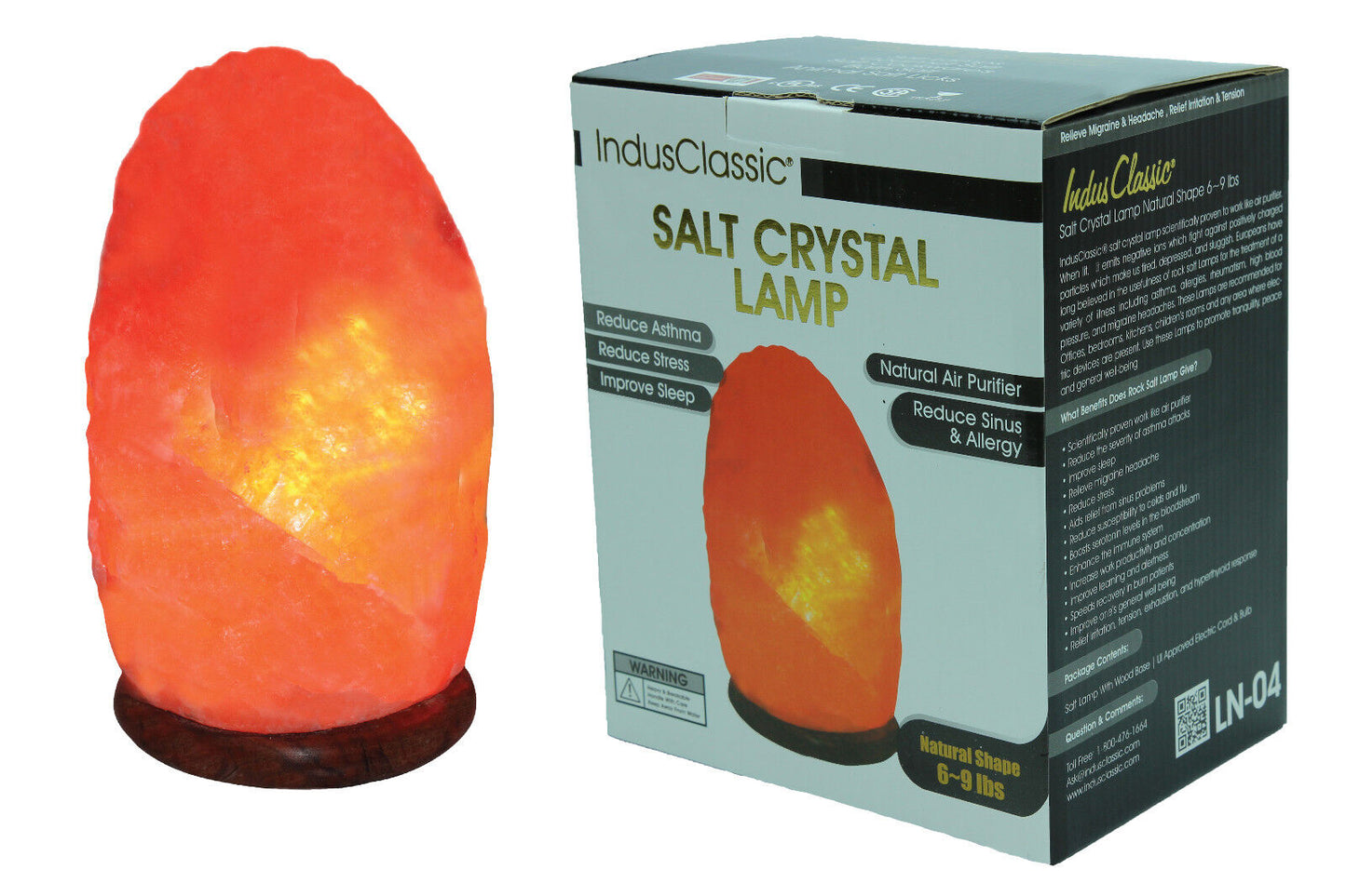 Indusclassic Small & Giants Natural Himalayan Crystal Rock Salt Lamp Air Purier