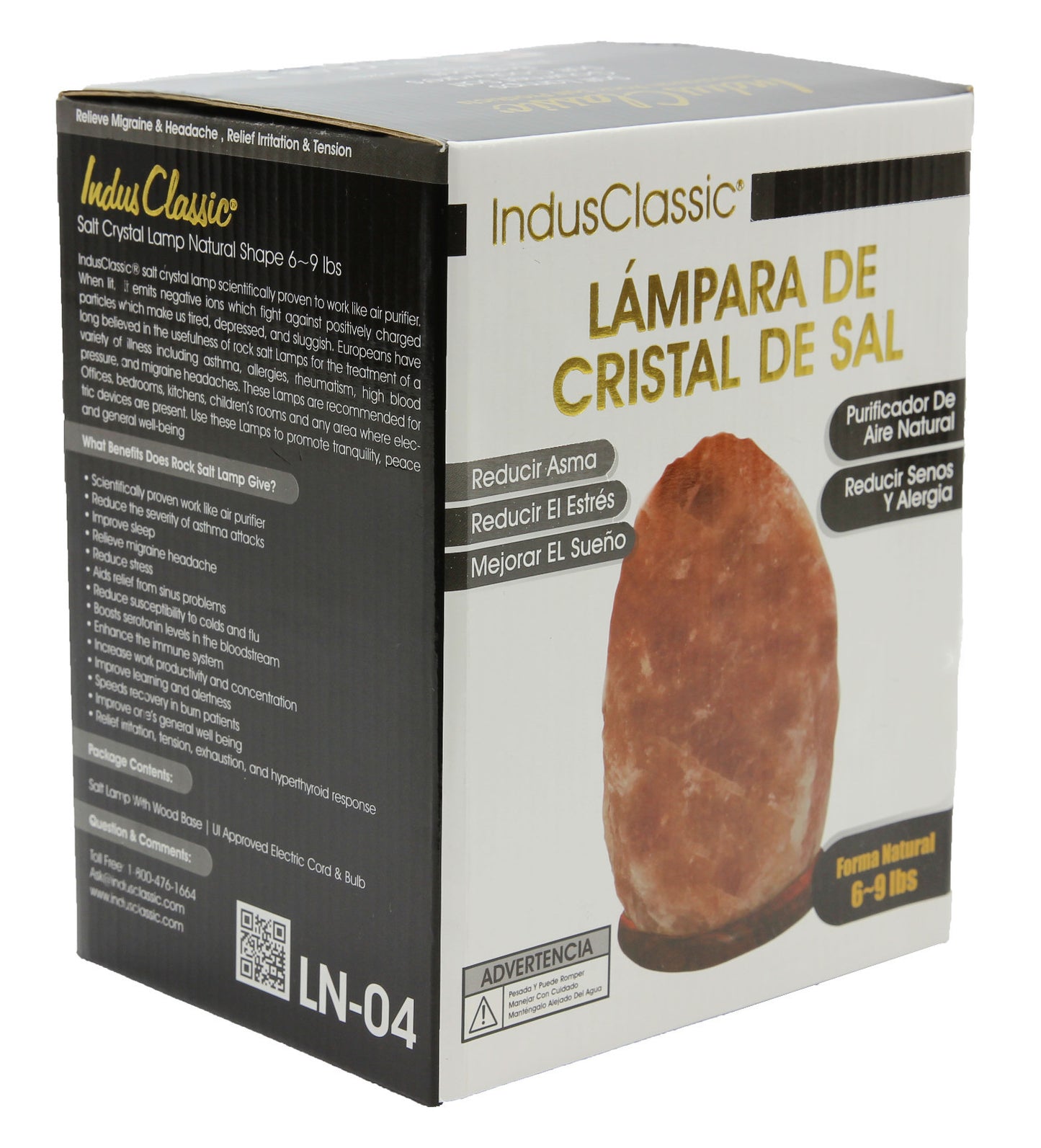 Indusclassic Small & Giants Natural Himalayan Crystal Rock Salt Lamp Air Purier