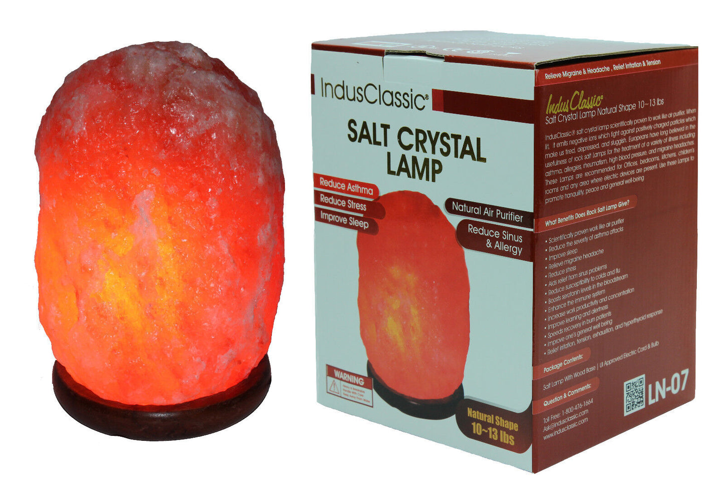 Indusclassic Small & Giants Natural Himalayan Crystal Rock Salt Lamp Air Purier
