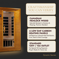 Andora 2-Person Low EMF FAR Infrared Sauna, Canadian Hemlock — Results & Stats