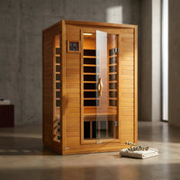 Andora 2-Person Low EMF FAR Infrared Sauna, Canadian Hemlock — Studio Shot