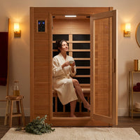 Andora 2-Person Low EMF FAR Infrared Sauna, Canadian Hemlock — Lifestyle