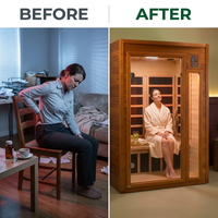 Barcelona Far Infrared Sauna - Low EMF - 2 Person — Before & After