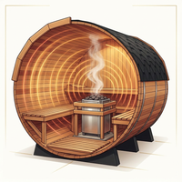 Barrel Sauna Crafted for Traditional Steam Sessions, 6-Person Red Cedar, 1800mm Diameter, Exterior Benches — How It Works