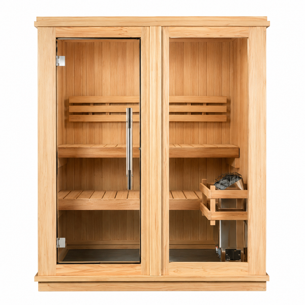 4-Person Grayson Indoor Sauna in Rustic Cedar