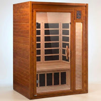 Infrared Sauna Built for Home Wellness, Low EMF Carbon Panels, Canadian Hemlock Wood, 2 Person Capacity — Studio Shot