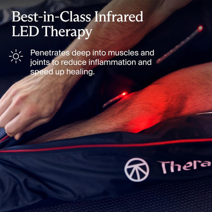 Therabody Jetboots PRO plus Wireless LED 3-In-1 Boots | Reg 30-34" Inseam | Compression, Vibration & Infrared LED Reduce Pain, Swelling & Fatigue | Regular 32–37" Leg Length | Measure before Ordering
