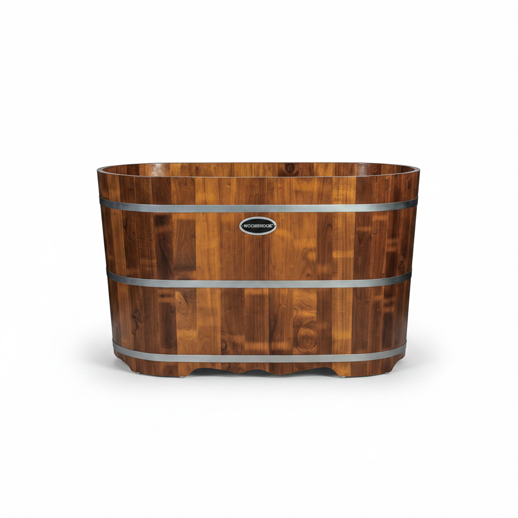 Woodbridge 54" Indoor Cold Plunge Tub W/ 1.3 HP White Chiller – Rapid Cooling & Heating, Ozone Sanitation, Filter Circulation System, Wifi-Enabled & Remote Control via APP, Insulated Tub Cover